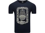T-Shirt Da Uomo Diarbo Con Stampa Vichinga Drakkar Blu Scuro Taglia Xl