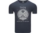 T-Shirt Da Uomo Diarbo Con Stampa Vichinga Thor Grigio Scuro Taglia Xxl