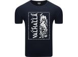 Diarbo T-Shirt Da Uomo Con Stampa Vichinga Walhalla KräHt Blu Scuro Taglia Xxl