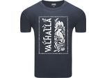 Diarbo T-Shirt Da Uomo Con Stampa Vichinga Walhalla KräHt Grigio Scuro Taglia Xxl