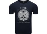 T-Shirt Da Uomo Diarbo Con Stampa Vichinga Thor Blu Scuro Taglia Xl