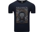 Diarbo T-Shirt Da Uomo Con Stampa Vichinga Ragnarok Blu Scuro Taglia L