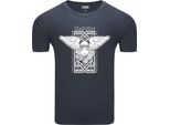Diarbo T-Shirt Da Uomo Con Stampa Vichinga Valkyrie Grigio Scuro Taglia Xxl