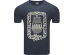 T-Shirt Da Uomo Diarbo Con Stampa Vichinga Drakkar Grigio Scuro Taglia Xxl