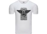 Diarbo T-Shirt Da Uomo Con Stampa Vichinga Valchiria Bianca Taglia Xxl