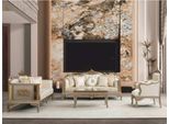 Casa Padrino Set Da Salotto Barocco Crema / Grigio / Oro - Mobili Barocchi