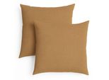 Sleepling - Set Di 2 Cuscini Per Divano, 40 X 40 Cm, Cuscino Decorativo, Cuscino, Marrone Ocra