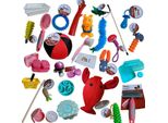 Set Con Oltre 60 Articoli Accessori Per Animali Domestici Giocattoli Contenitori Bottiglie E Altro Ancora