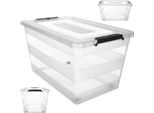 Contenitore Kadax Con Coperchio, 55 L, Organizzatore In Plastica Per Giocattoli