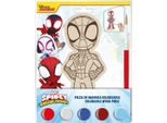 Figura Di Spidey In Legno Da Dipingere Kit Artigianale Fai Da Te Marvel