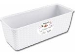 Fioriera Stefanplast 73700 Plastica Bianca 15,5 X 13,5 X 39 Cm