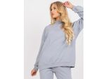 Basic Feel Good Baumwolle Felpa Da Donna Levin Grigio L/Xl