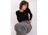 Maglietta Basic Feel Good Donna A Maniche Lunghe CacíA Nero S/M