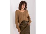 Badu Maglione Classico Da Donna Xiluvani Camel Universal