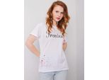 H&B T-Shirt A Maniche Corte Da Donna Barfoot Bianco L