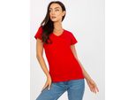 T-Shirt Basic Feel Good A Maniche Corte Da Donna Milsent Red Xxl