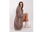 Rue Paris Felpa Lunga Teivance Donna Beige Scuro L/Xl