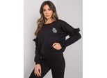 Rue Paris Felpa Da Donna Senza Cappuccio Gwenhwynete Nero L/Xl