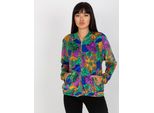 Rue Paris Felpa Donna Con Zip Lynenes Verde L/Xl