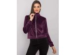 Felpa Rue Paris Con Zip Da Donna Belare Viola Scuro L/Xl