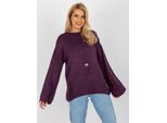 Badu Maglione Classico Donna Olwese Viola Scuro Universale