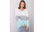 Rue Paris Felpa Da Donna Senza Cappuccio Astovres Bianco Grigio L/Xl