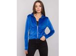 Rue Paris Felpa Donna Con Zip Belare Blu Cielo L/Xl
