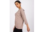 Rue Paris Camicetta Da Donna Fellag Beige Scuro L/Xl