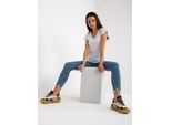 T-Shirt Basic Feel Good A Maniche Corte Da Donna Zrika Bianco Xl