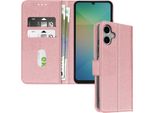 Avizar, Custodia In Ecopelle Con Funzione Di Supporto Per Samsung Galaxy A06, Oro Rosa