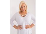 Maglietta Basic Feel Good A Manica Lunga Da Donna Al-Fassi Bianco 3XL