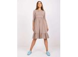 Rue Paris Abito Midi Donna Calebw Beige Scuro S
