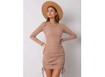 Mini Abito Rue Paris Donna LéOpoldr Beige Scuro S