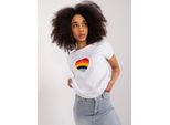 Maglietta Basic Feel Good A Maniche Corte Da Donna Mionds Bianco L/Xl