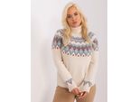 P-M Maglione Classico Donna Lysinge Beige Chiaro L/Xl