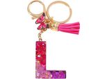Portachiavi Alfabetico - L/Rosa/Motley KP37956