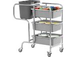 Carrello Di Compensazione Saro Con Accessori E Ruote In Acciaio Inox Scorrevoli