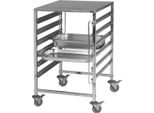 Carrello A Ripiani Con Piano Di Lavoro In Acciaio Inox Modello Noel, Dimensioni: L 595 X P 670 X H 1025