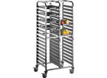 Carrello A Ripiani Per Teglie Da Forno 600 X 400 Mm Modello Liam Duo, Dimensioni: L 880 X P 600 X H 1735