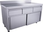 Armadio Ad Ante Scorrevoli Saro, Con 3 Cassetti E Alzatina, 1400X700Mm