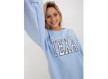 Ex Moda Felpa Donna Abito Morgaudine Blu Cielo Universale
