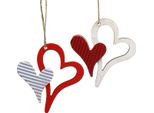 Etichetta Cuore In Legno Rosso Bianco 8Cm 24 Pezzi - Decorazione Etichetta Regalo San Valentino Decorazione Porta