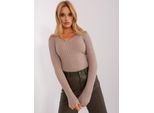 P-M Maglione Classico Donna Tedusius Beige Scuro M/L