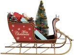 Decorazione Natalizia Clayre & Eef Figura Slitta 30X15X22 Cm Metallo Rosso