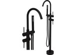 Miscelatore Per Bagno Granitan | Kivo - A Libera Installazione - Nero - Design Elegante - Funzionamento Semplice - Materiali Di Alta Qualità