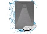 Piatto Doccia Granitan | Teja - 120X80 Cm - Grigio - Superficie Antiscivolo - Robusto Duroplast