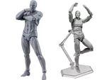 Action Figure Corpo Regolabile Pose Mobili Durevole Pvc Diffuso Disegno Di Manichini Per Ufficio Famiglia Uomo Grigio