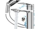 Granitan | Miscelatore Per Lavabo Cabo - Cromo - Basso, Design Moderno, Materiali Di Alta Qualità