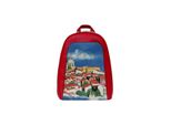 Tagesrucksack DOGO Tidy Bag Rucksack On The Roofs Damen Backpack, rot, Lederimitat, Rucksäcke