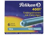 Pelikan® 301705 Cartuccia D'inchiostro 4001® TP/6 - Turchese, 6 Cartucce